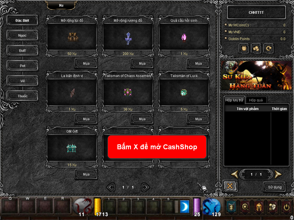 Chức năng chính của Game MU Đấu Sĩ